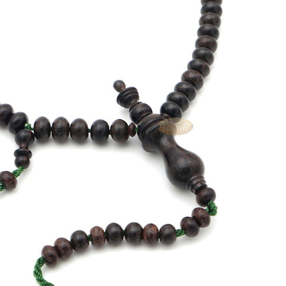 Tamarind Tree Tasbih 6×8 mm 100-Bead Handmade Prayer Beads