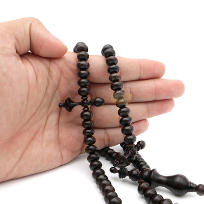 Tasbih Pohon Asam Jawa 6x8 mm 100 Butir Tasbih Buatan Tangan