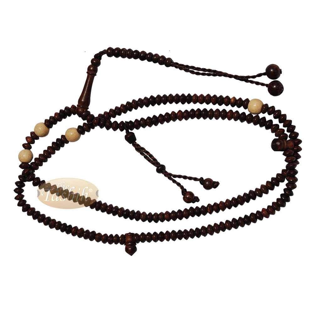 Naqsybandi Tasbih Asam Kayu 4x6 mm Piring Pembagi Jeruk