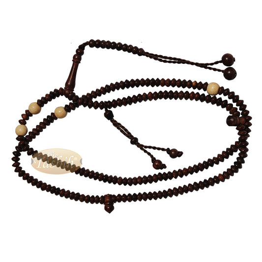 Naqshbandi Tasbih Tamarind Wood 4x6 mm Saucer Citrus Dividers