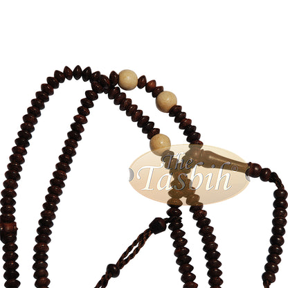 Naqshbandi Tasbih Tamarind Wood 4X6mm Saucer Citrus Dividers