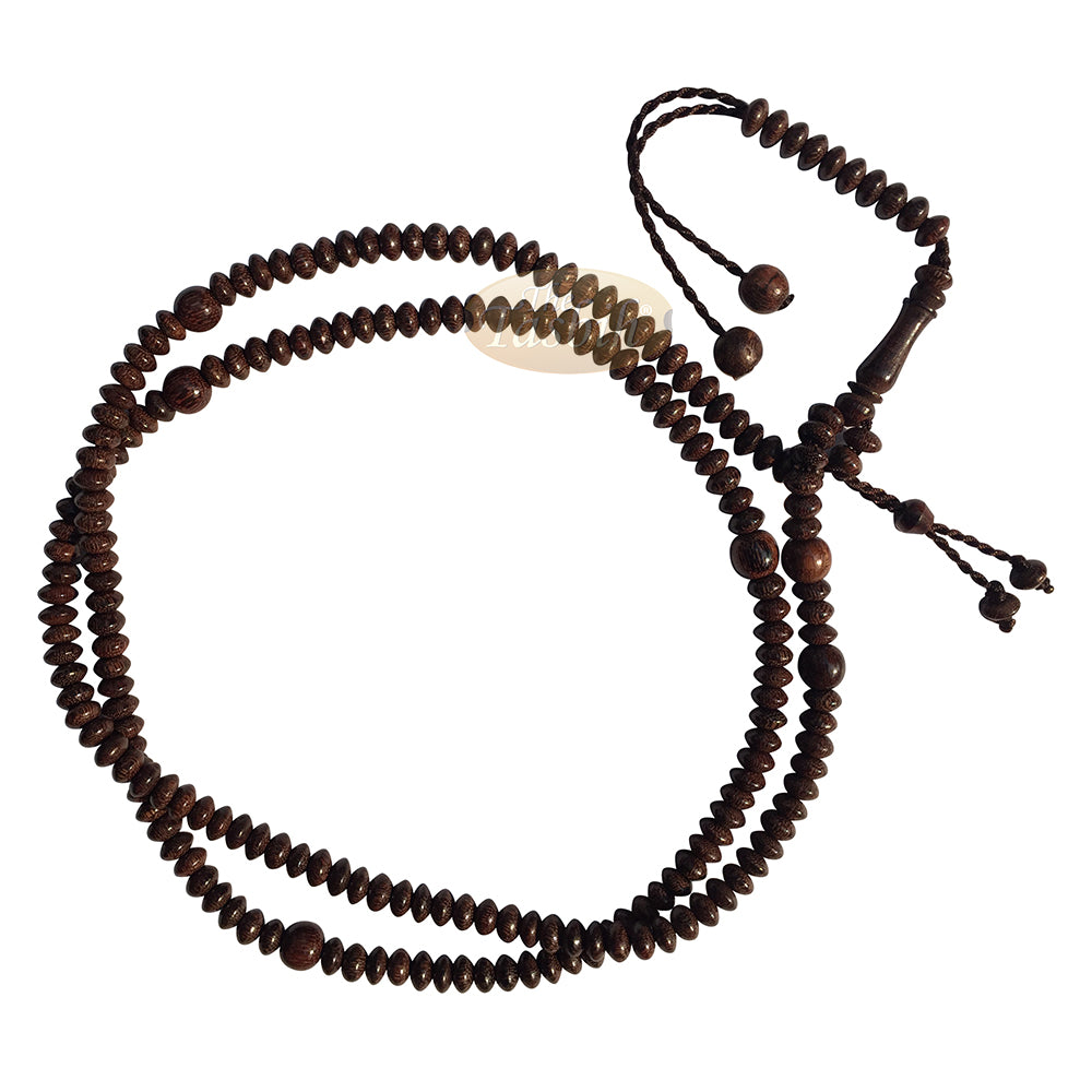 Naqshbandi Tasbih Tamarind Wood 4x6 mm Saucer 8 mm Dividers