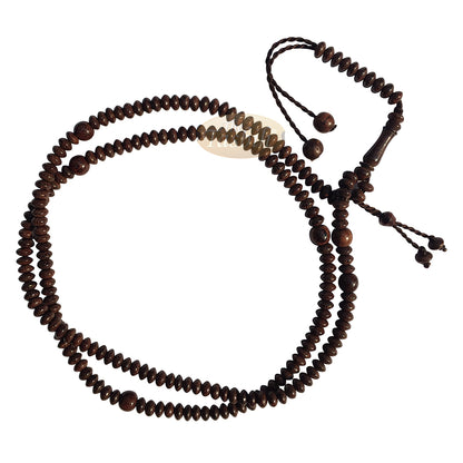 Naqshbandi Tasbih Tamarind Wood 4x6 mm Saucer 8 mm Dividers