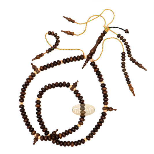 Edisi Terbatas 12x7 mm Tasbih Oval Tijani Tariqah Dhikr - Tasbih Muslim Dari Kayu Asam Jawa Dalam Kotak Hadiah