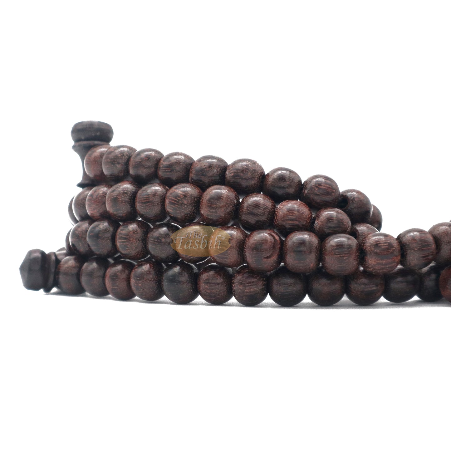 Kayu Tamarind Coklat Tua Tijani Tariqah Tasbih Rumbai Hitam Tembaga
