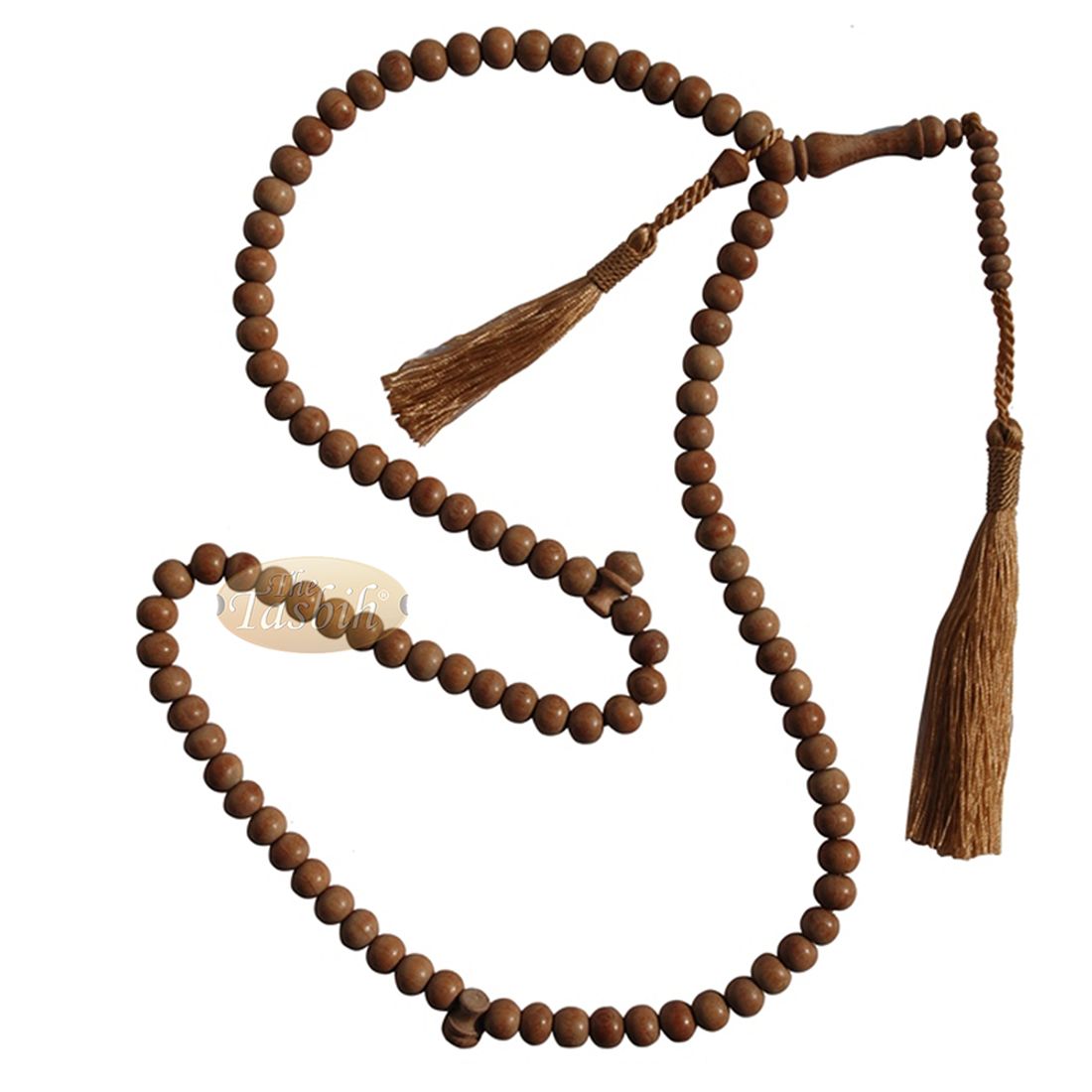8mm Schoutenia Wood Tasbih Prayer Beads 2 Matching Tassels