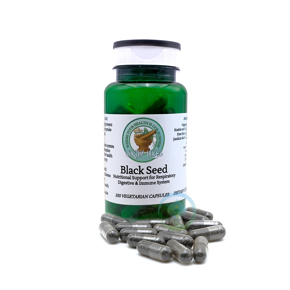 Kapsul Gel Lunak Vegetarian Biji Hitam Worthy Herbs® - 100 kapsul