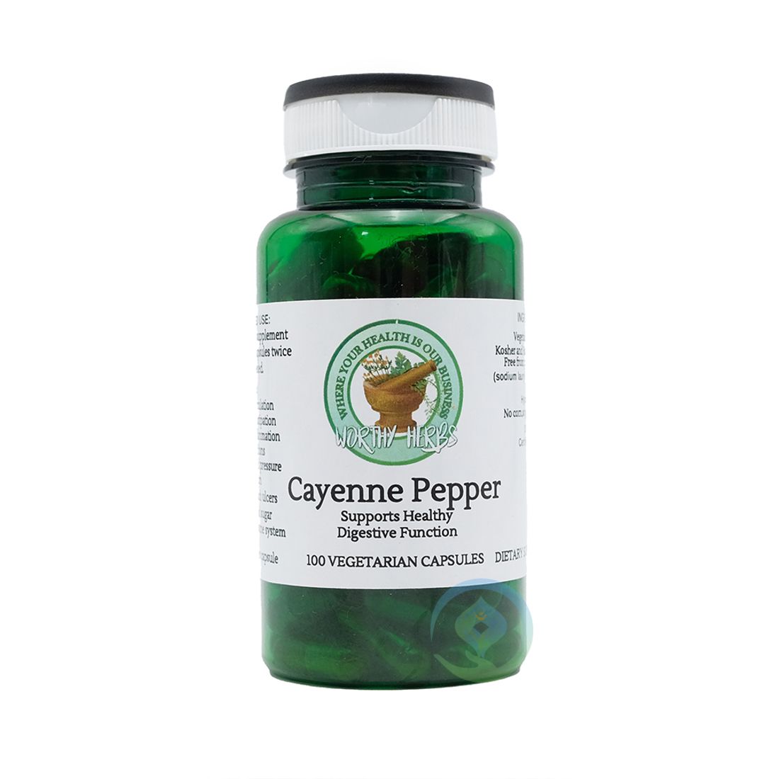 Worthy Herbs Cayenne Pepper Vegetarian Soft-Gel Capsules – 100 ct