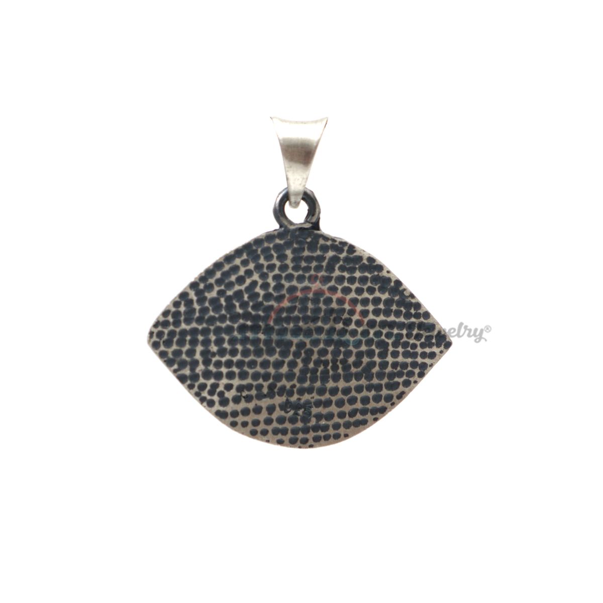 Sterling Silver Eye-Shaped “Wa In Yakaadu” Evil Eye Islamic Pendant