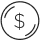 Dollar coin icon representing secure and affordable pricing at muslimmall.com